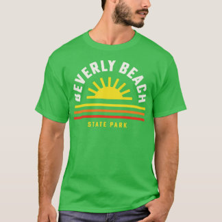 Beverly Beach State Park Oregon Retro Stri T-shirt