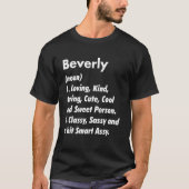 Beverly Definition Personalised Funny Birthday Ide T-shirt (Voorkant)