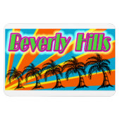 Beverly Hills 5 Palm Trees Magnet Magneet (Horizontaal)