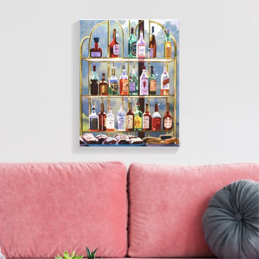 Beverly Hills Bottlescape Canvas Afdruk (Insitu (Woonkamer))