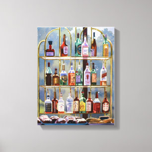 Beverly Hills Bottlescape Canvas Afdruk