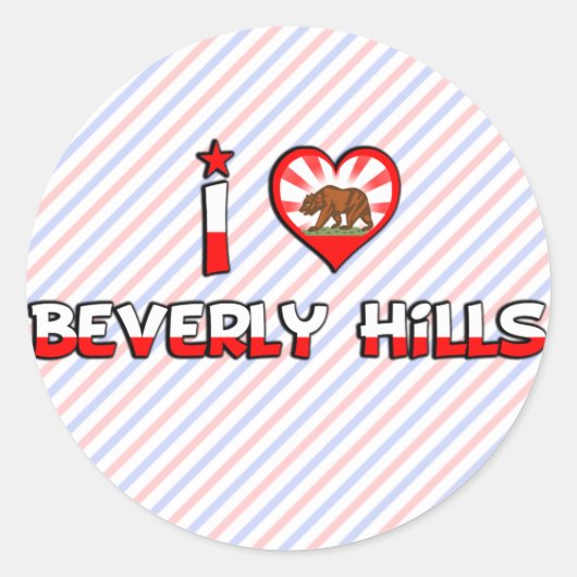 Beverly Hills, CA Ronde Sticker (Voorkant)