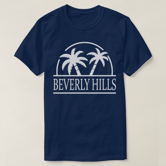 Beverly Hills California Palm Trees Graphic T-shirt (Design voorkant)