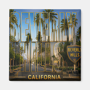 Beverly Hills California Palmbomen Reis Herinnerin Magneet