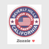 BEVERLY HILLS, Californië Sticker (Vel)