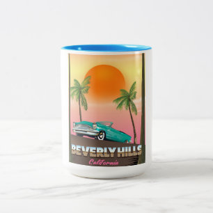 Beverly Hills Californië Tweekleurige Koffiemok
