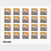 Beverly Hills Californië Vierkante Sticker (Vel)