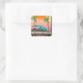 Beverly Hills Californië Vierkante Sticker (Tas)