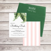 Beverly Hills Green & Pink Birthday Party Kaart