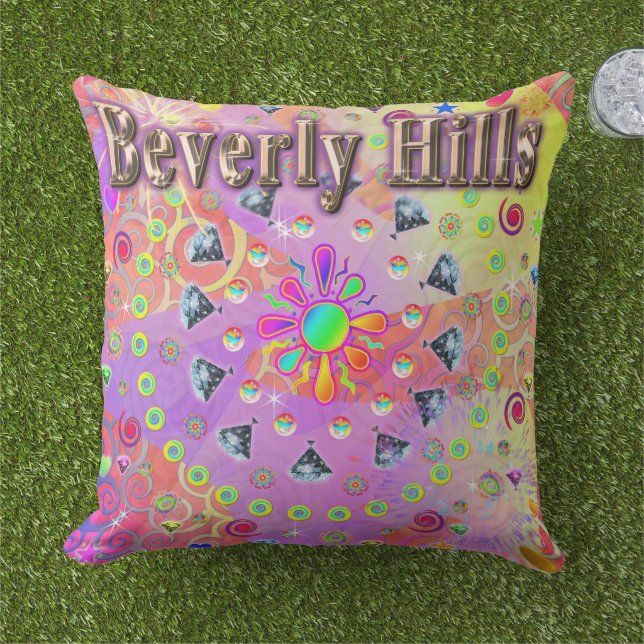Beverly Hills Lucky Golden Pillow Buitenkussen (Gras)