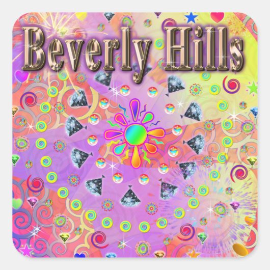 Beverly Hills Lucky Golden Sticker (Voorkant)