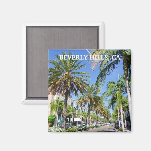 Beverly Hills Magnet. Magneet (Voorkant / Achterkant)
