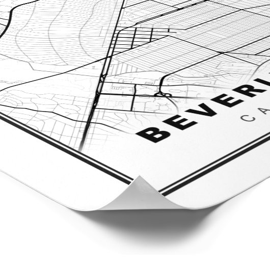 Beverly Hills Map Poster (Hoek)