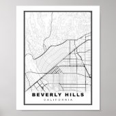 Beverly Hills Map Poster (Voorkant)