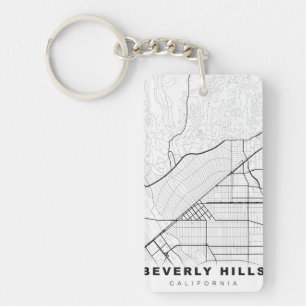Beverly Hills Map Sleutelhanger