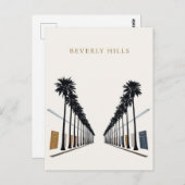 Beverly Hills Palm Tree Shopping Art Briefkaart (Voorkant / Achterkant)