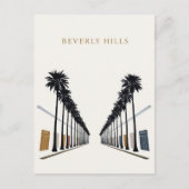 Beverly Hills Palm Tree Shopping Art Briefkaart (Voorkant)