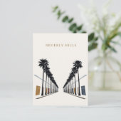 Beverly Hills Palmboom Winkel Kunst Briefkaart (Staand voorkant)