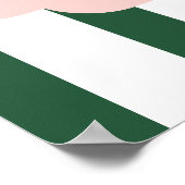 Beverly Hills Pink & Green Baby shower Welkom Poster (Hoek)