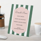 Beverly Hills Pink & Green Dessert Menu Reclamebord Met Voetstuk (Insitu)