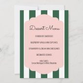 Beverly Hills Pink & Green Dessert Menu Sign. Kaart (Voorkant)