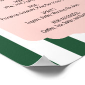 Beverly Hills Pink & Green Drink Menu Poster (Hoek)