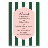 Beverly Hills Pink & Green Drink Menu Sign Kaart (Achterkant)