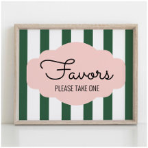 Beverly Hills Pink + Green Party Favoriet Sign