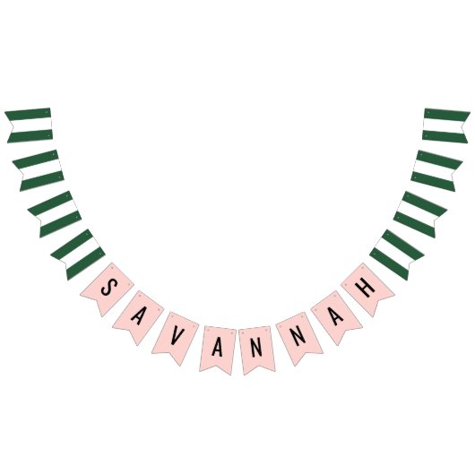 Beverly Hills Pink & Green Party Honoree Vlaggetjes (Alle)