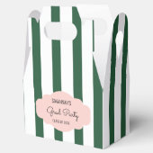 Beverly Hills Pink & Green Stripes Afstudeerder Pa Bedankdoosjes (Geopend)