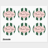 Beverly Hills Pink & Green Vrijgezellenfeest Favor Ronde Sticker (Vel)