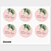 Beverly Hills Pink & Green Vrijgezellenfeest Favor Ronde Sticker (Vel)