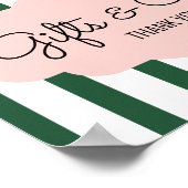 Beverly Hills Pink & Green Vrijgezellenfeest Gift  Poster (Hoek)