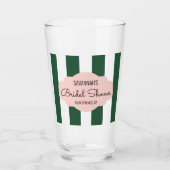 Beverly Hills Pink & Green Vrijgezellenfeest Glas (Voorkant)