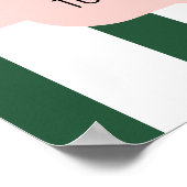 Beverly Hills Pink & Green Vrijgezellenfeest Welko Poster (Hoek)