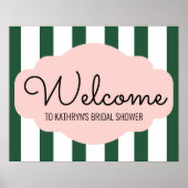 Beverly Hills Pink & Green Vrijgezellenfeest Welko Poster (Voorkant)