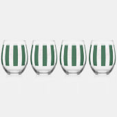 Beverly Hills Pink & Green Vrijgezellenfeest Wijnglas Zonder Voet (Achterkant)