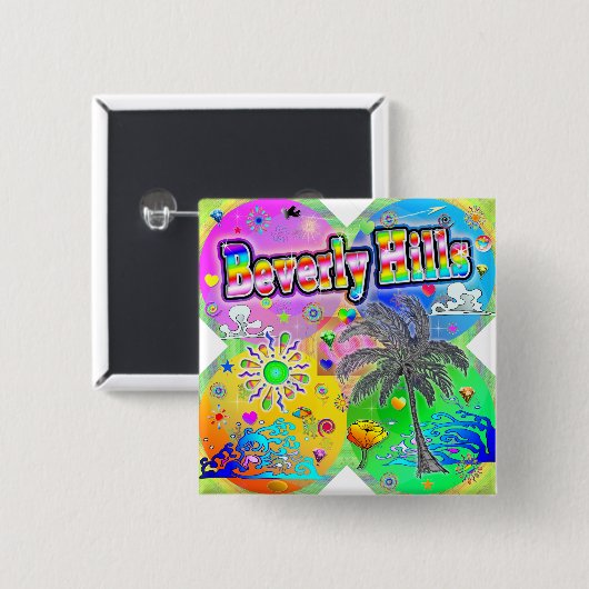 Beverly Hills Quadro Seasons Button (Voorkant /achterkant)