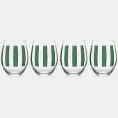 Beverly Hills Roze & Groene Bachelorette Wijnglas Zonder Voet (Achterkant)