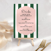 Beverly Hills Roze & Groene Drinkmenu Poster