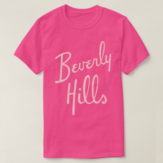 Beverly Hills roze T-shirt (Design voorkant)