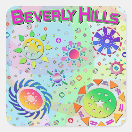Beverly Hills Seven Suns & Energy Sticker (Voorkant)