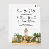 Beverly Hills Stadhuis Save the Date Waterverf Briefkaart (Voorkant / Achterkant)