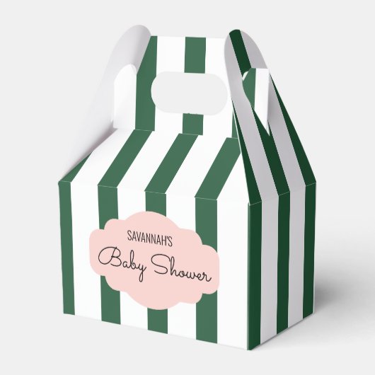 Beverly Hills Stripes Beach Douche Favor Box Bedankdoosjes (Achterkant)