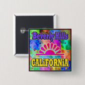 Beverly Hills Sun en Palms Button (Voorkant /achterkant)