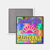 Beverly Hills Sun en Palms Magnet (Voorkant / Achterkant)
