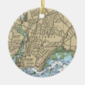 Beverly MA Nautical Chart Keramisch Ornament (Voorkant)