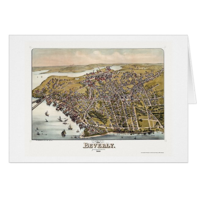 Beverly, MA Panoramic Map - 1886 (Voorkant Horizontaal)