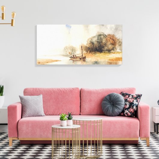 Beverly N.J. door Moran, jaren 1880 Canvas Afdruk (Insitu (Woonkamer))