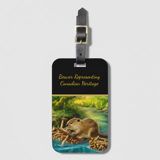 Bevers Branch Dam Bagagelabel (Voorkant (verticaal))